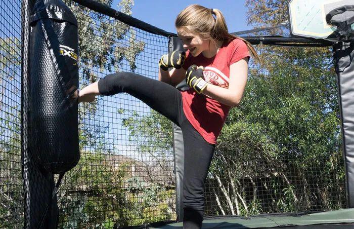 Give your kids a new twist on the trampoline with our NEW training bag!

Hours of enjoyment and physical training for the budding extreme athlete in every family or for little ones trying out martial arts.
Call (615) 595-5582 to start building backyard memories that last a lifetime