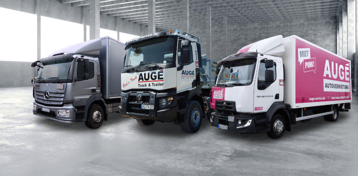 Augé LKW Vermietung - Wir sind eine Autovermietung im Kreis Schweinfurt, Würzburg, Bad Mergentheim, Marktheidenfeld und Dettelbach und bieten verschiedene LKWs für die Vermietung an