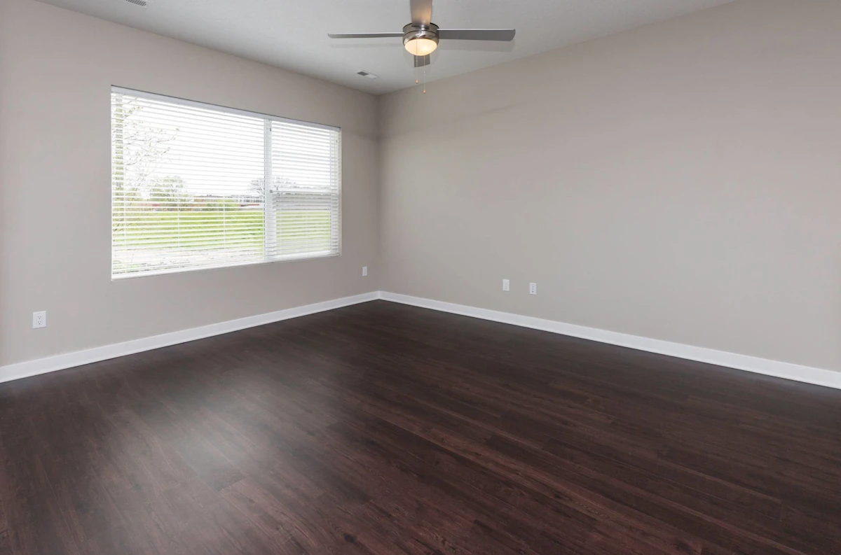 Bedroom with large windows