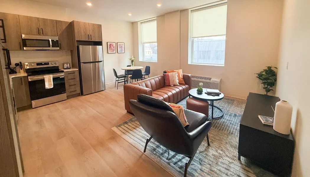 Kitchen and living room