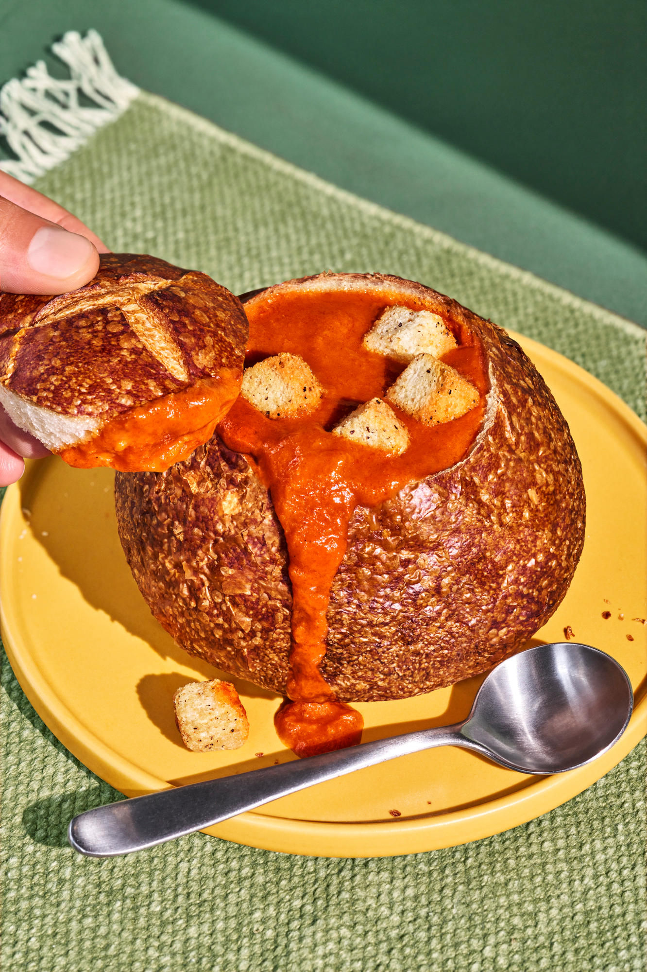 Tomato Soup in a Bread Bowl Panera Bread Deerfield (847)236-1123
