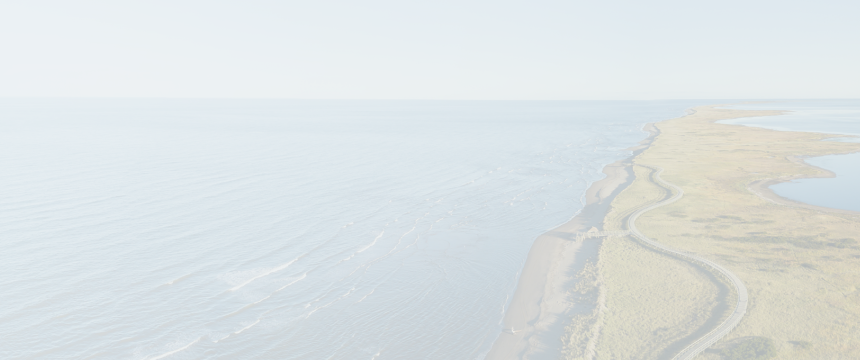 Aerial shot of a beautiful peninsula.