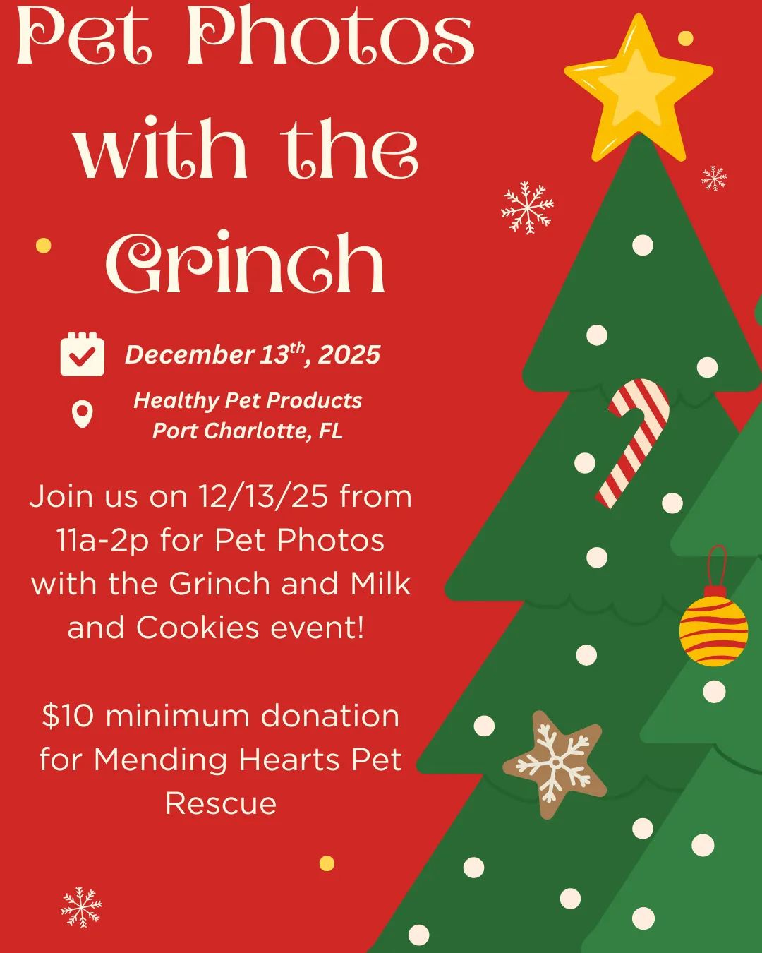 Image of Local Pet Event Pet Photos with the Grinch and Milk & Cookies Event! Nearby