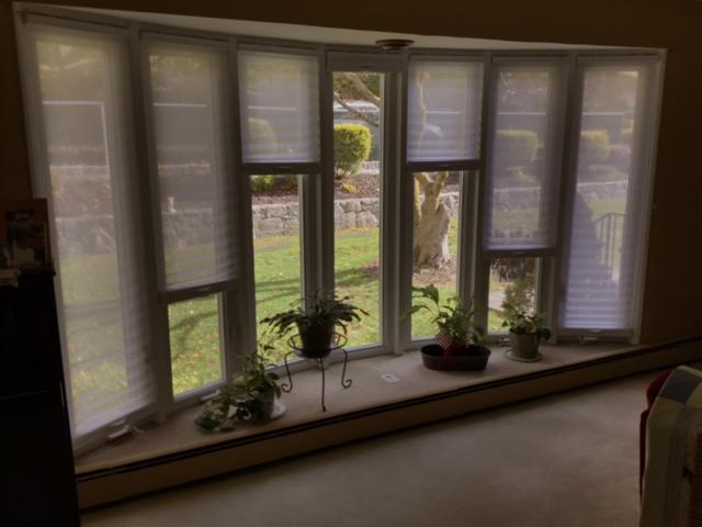 We love the Tri-Light Honeycomb Shades by Budget Blinds of Ossining installed in this Hawthorne home to maintain a nice view to outdoors while still providing privacy and light control in a stylish way! #BudgetBlindsOssining #ShadesofBeauty #FreeConsultation #TriLightShades #HoneycombShades