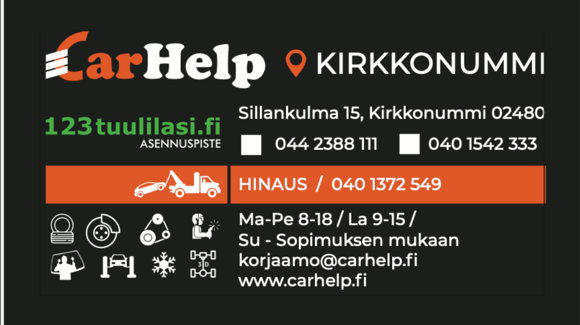 Images CarHelp / 123tuulilasi.fi Kirkkonummi