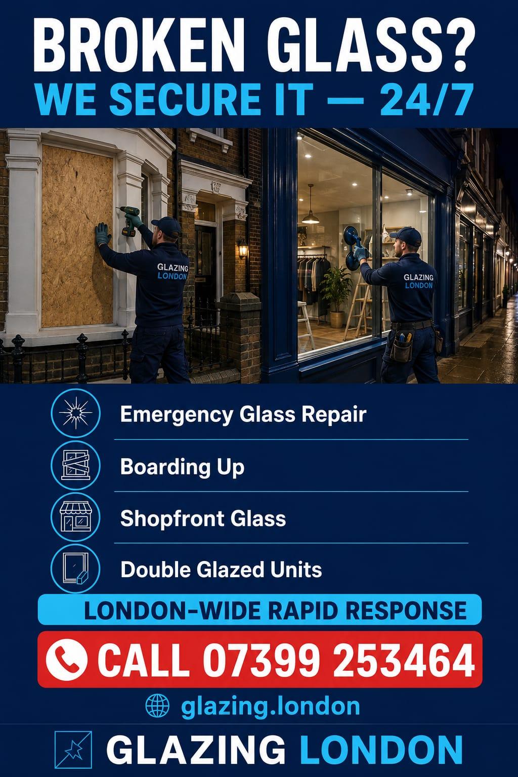 emergency glazier London 24/7