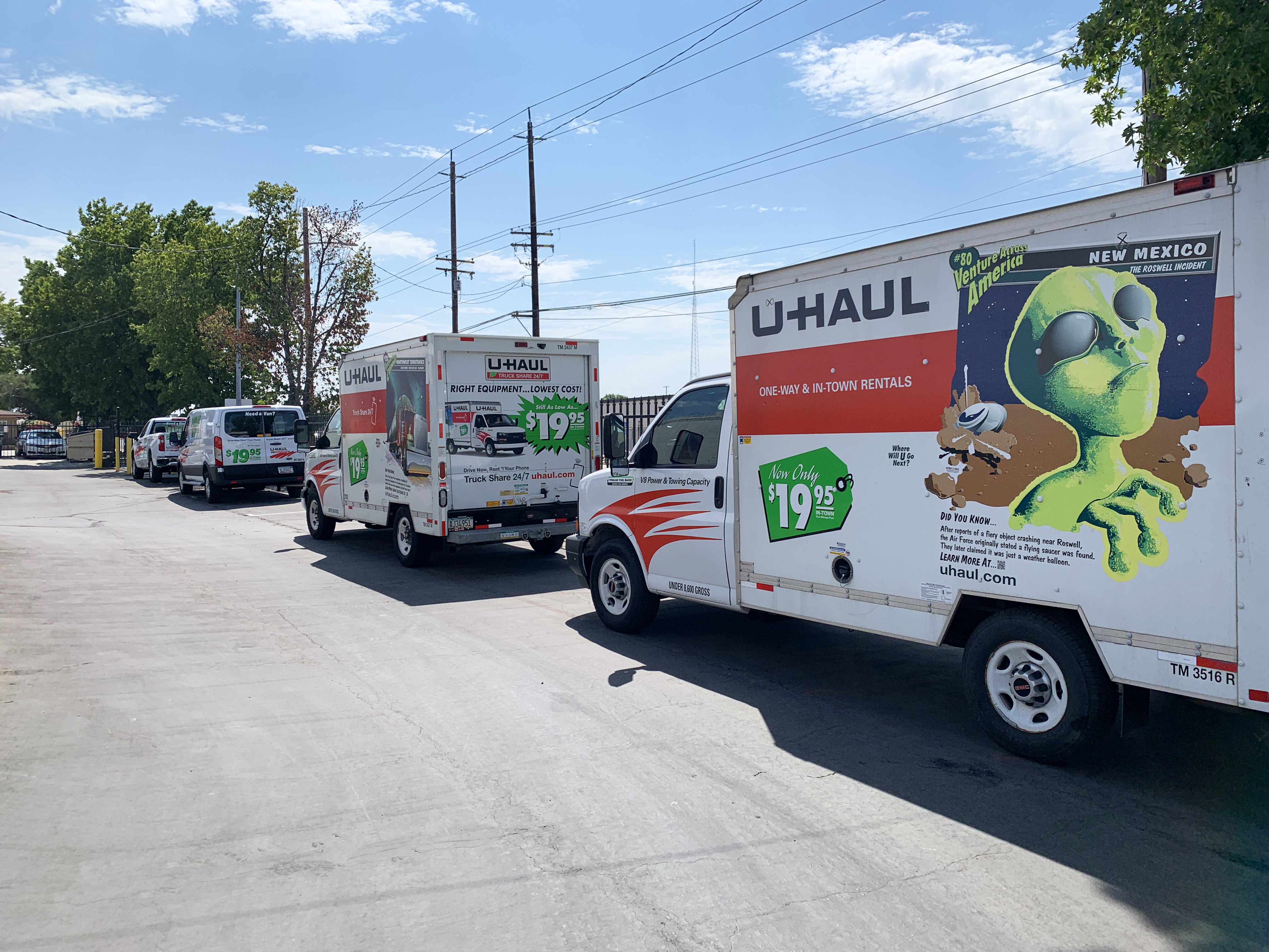 U-Hauls Available for Rent in Modesto, CA.