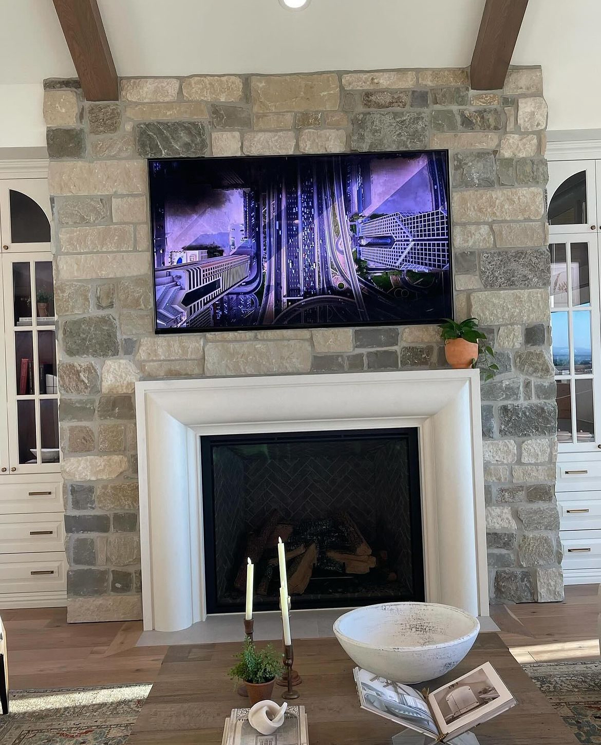 Stone installation in Logan