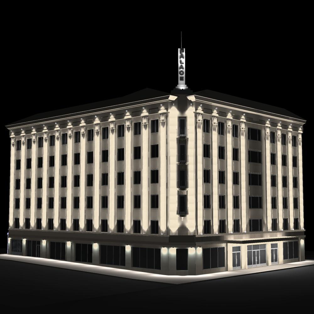 Hotell Palace'i fassaad Tallinna kesklinnas pärast rekonstrueerimist