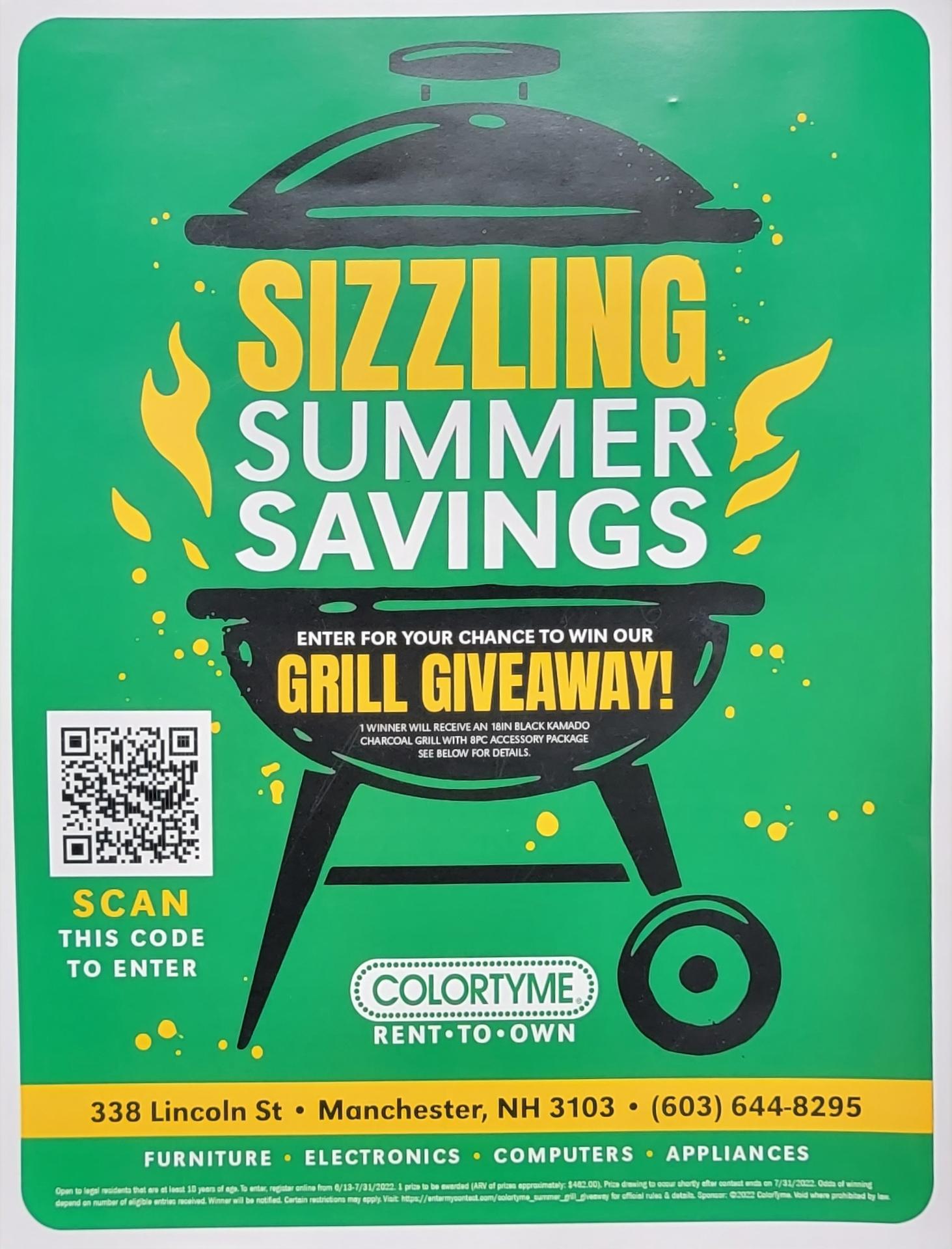 That's right we are giving away a 18" Black Kamado Charcoal Grill with 8 pc Accessory kit. Go ahead make your entry today