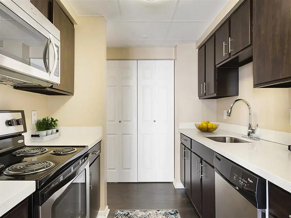 Kitchen of apartment in Prospect Place in Hackensack, NJ
