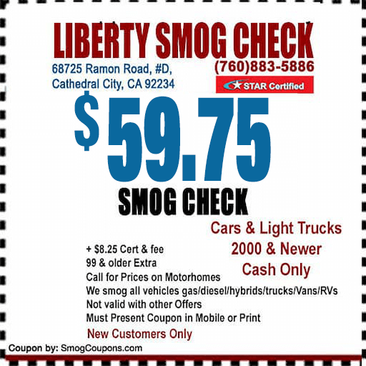 Smog Check Low Price Liberty Smog Check Cathedral City (760)883-5886