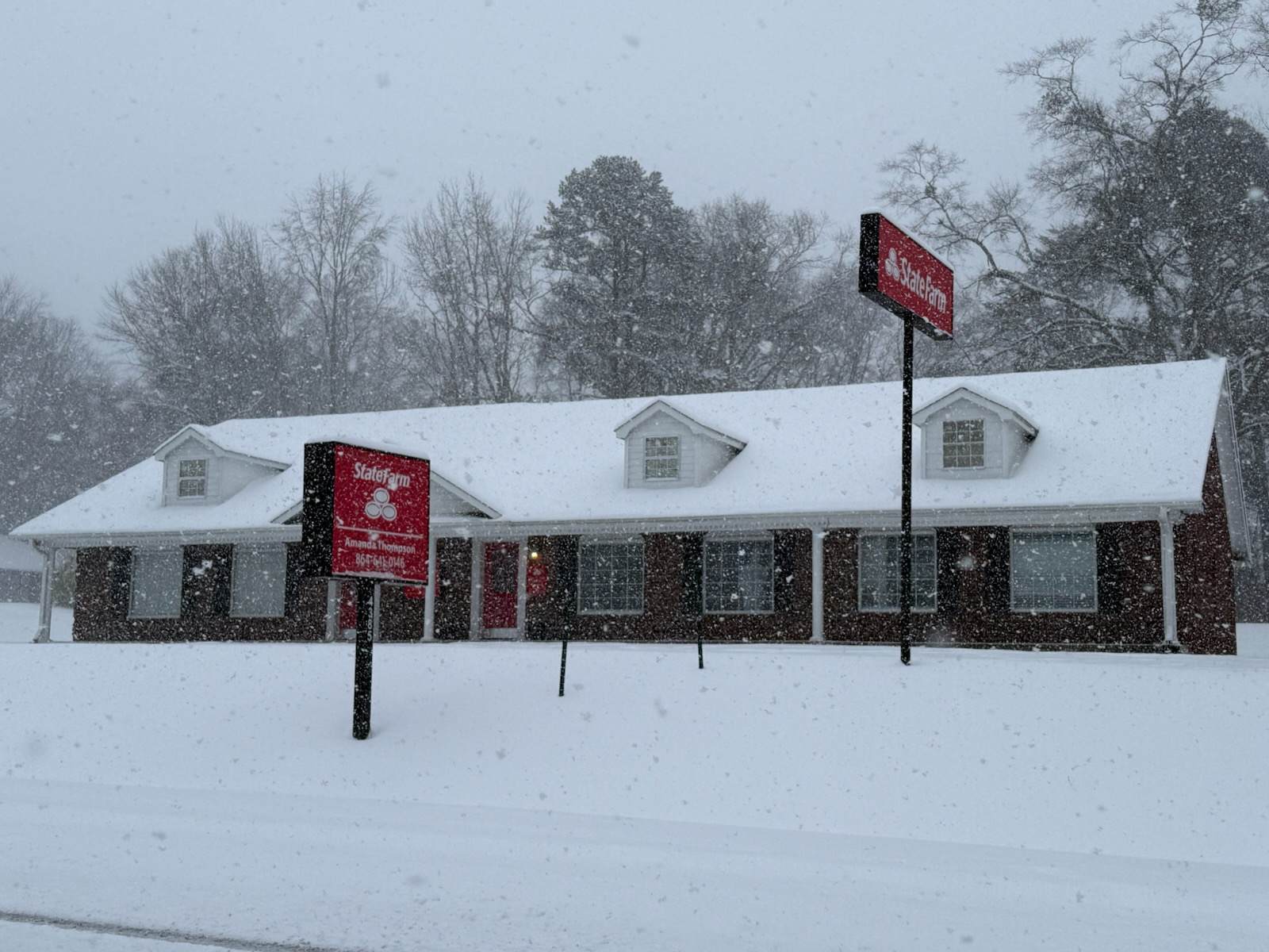 A beautiful snowy day at the office! Winter weather can be unpredictable, but our team is here to help you stay ready. Contact us today to review your current auto or home coverage and stay prepared for the elements.