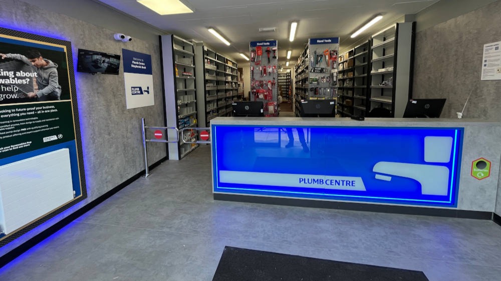 Inside Plumb Centre in Shepherds Bush