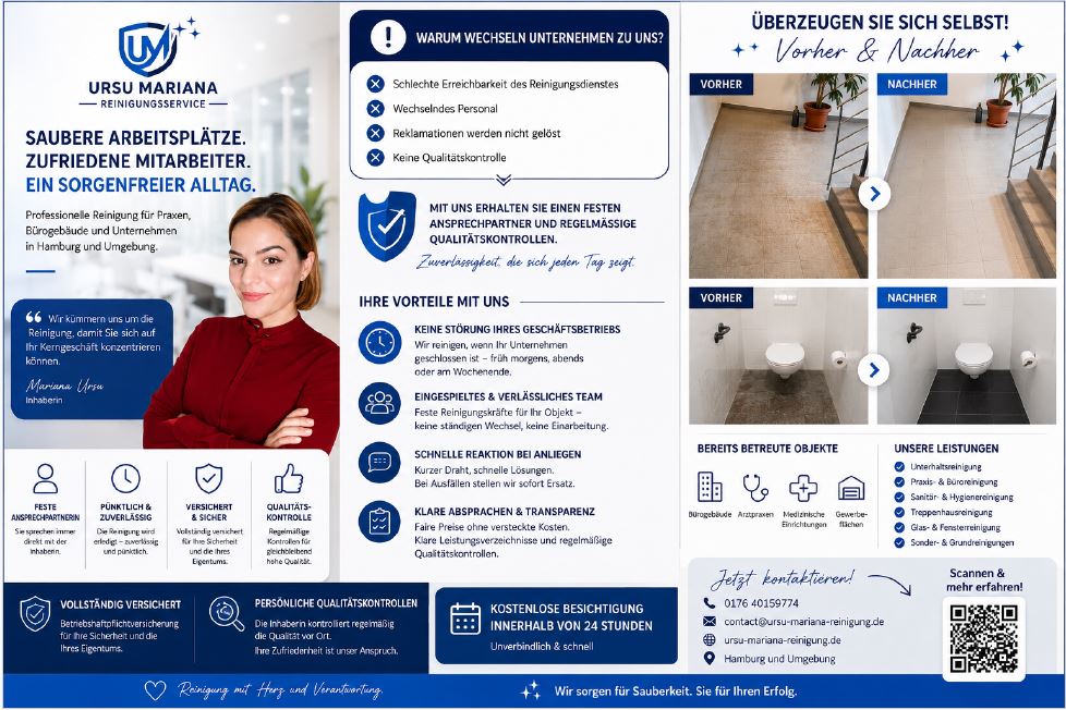 Ursu Mariana Reinigungsservice, Glatzer Straße 32 in Hamburg