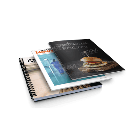 Grand Berlin Werbeagentur & Copyshop – Am Kottbusser Tor Broschüren, Magazine und Kataloge drucken in Berlin mit hochwertiger Bindung wie Ringbindung, Softcover oder Hardcover. Ideal für Firmenpräsentationen, Speisekarten und Werbematerialien im Bez...