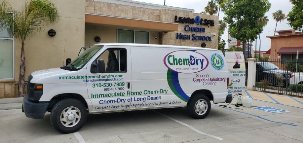 White Immaculate Home Chem-Dry cleaning van in Torrance, CA