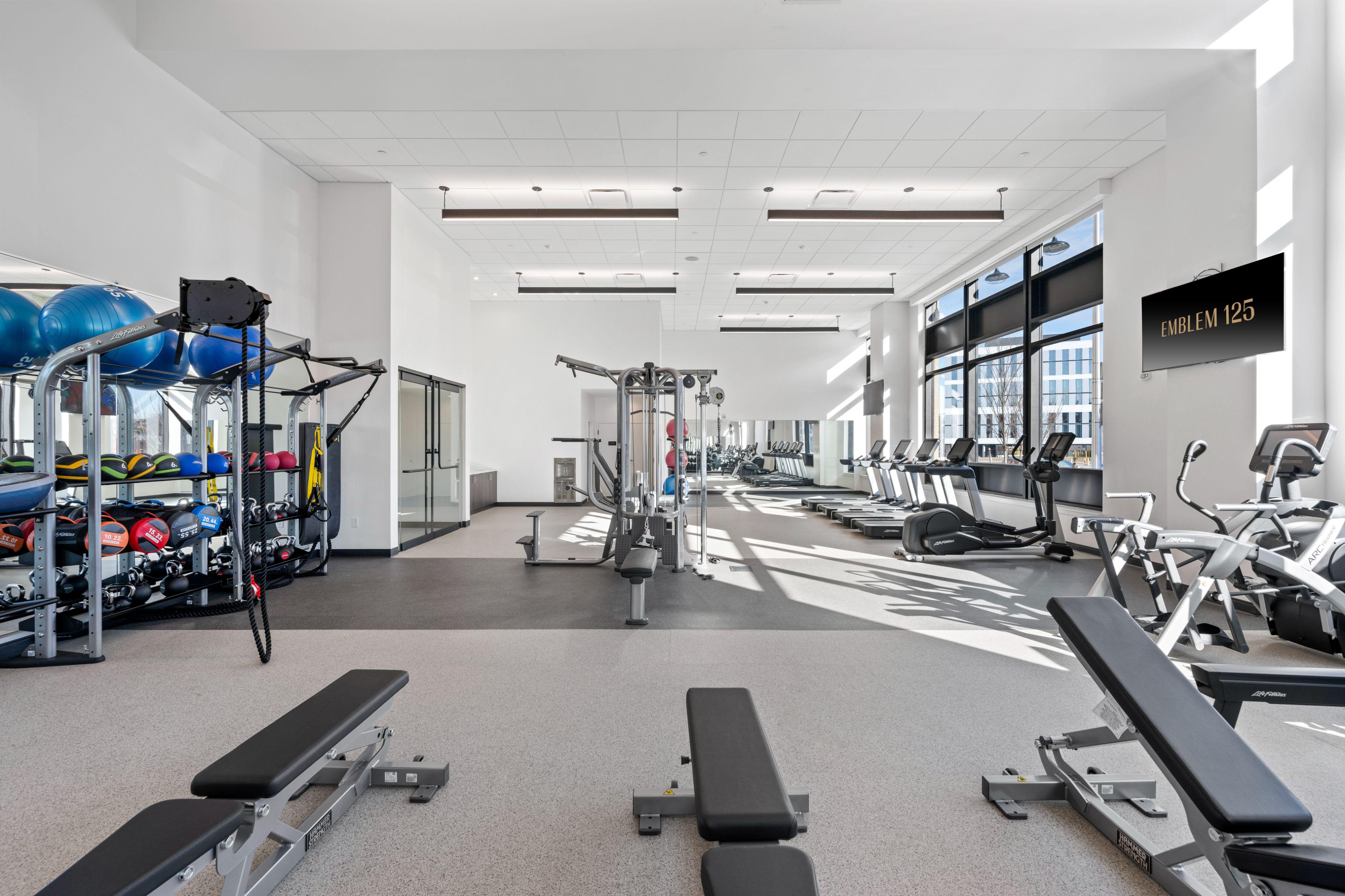 Fitness center with state-of-the-art equipment