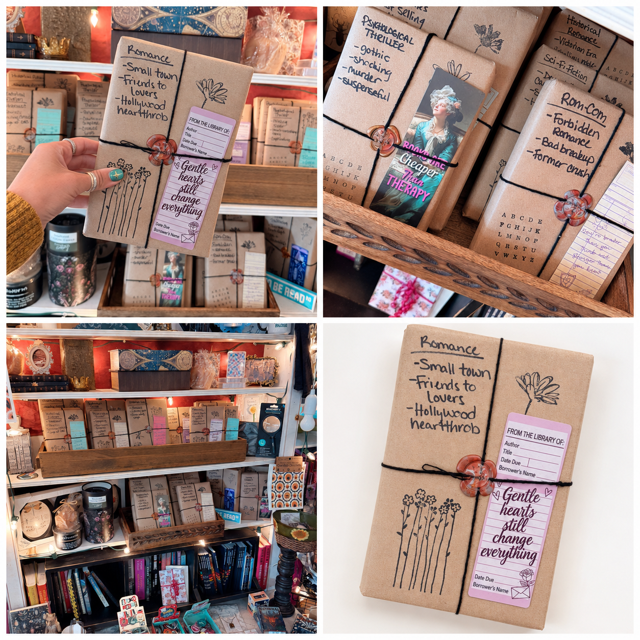 Our Blind Date with a Book collection has been restocked! Discover your next favorite read with beautifully wrapped mystery books, each featuring a few intriguing clues inside. Stop by, choose your surprise, and let your next unforgettable story find you before they're gone!