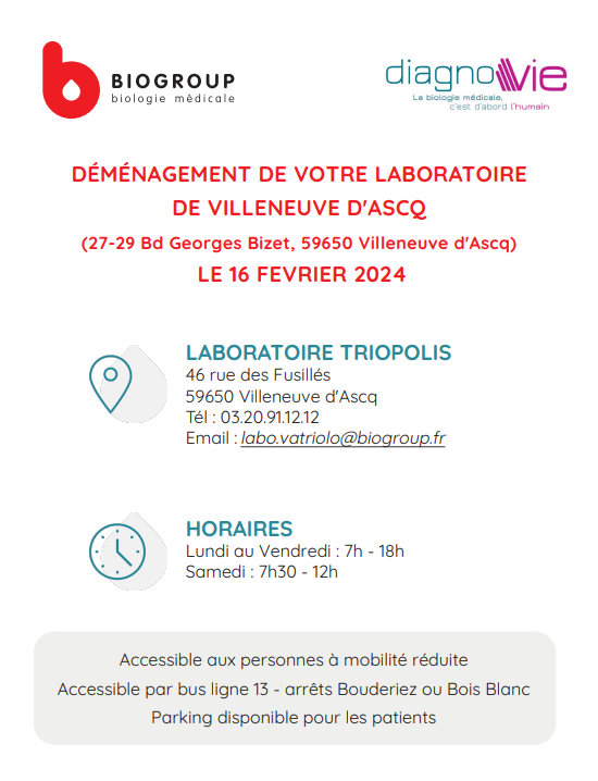 Images BIOGROUP DIAGNOVIE - Laboratoire Villeneuve-d'Ascq Résidence