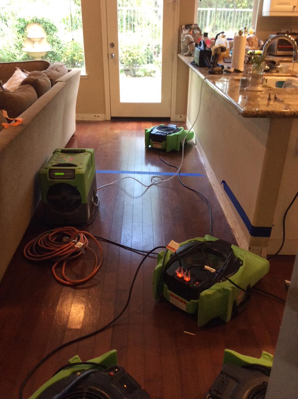 The SERVPRO equipment is up and running during a residential restoration!