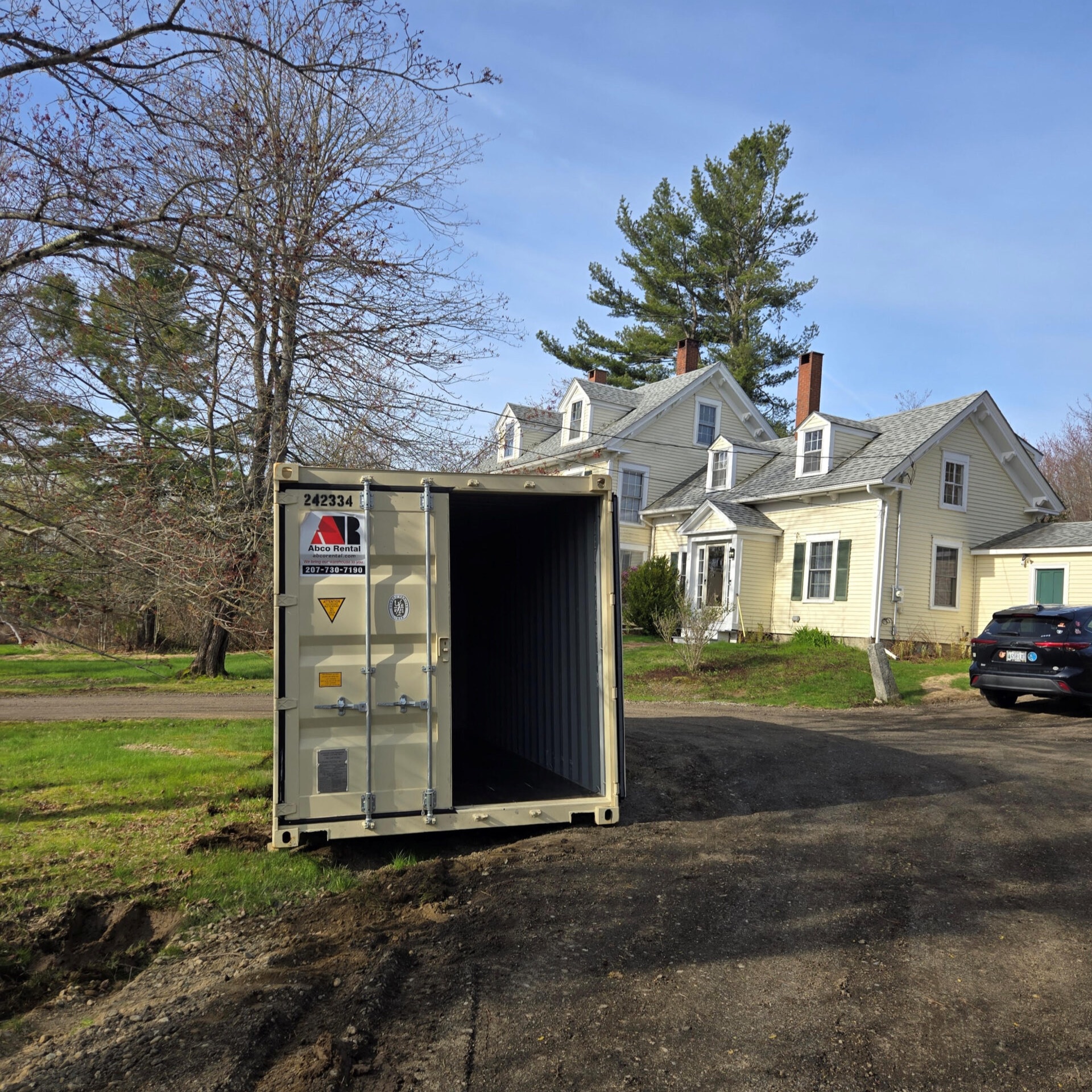 Abco Rental & Storage, Inc recently delivered a 20ft storage container rental to a homeowner renovat 