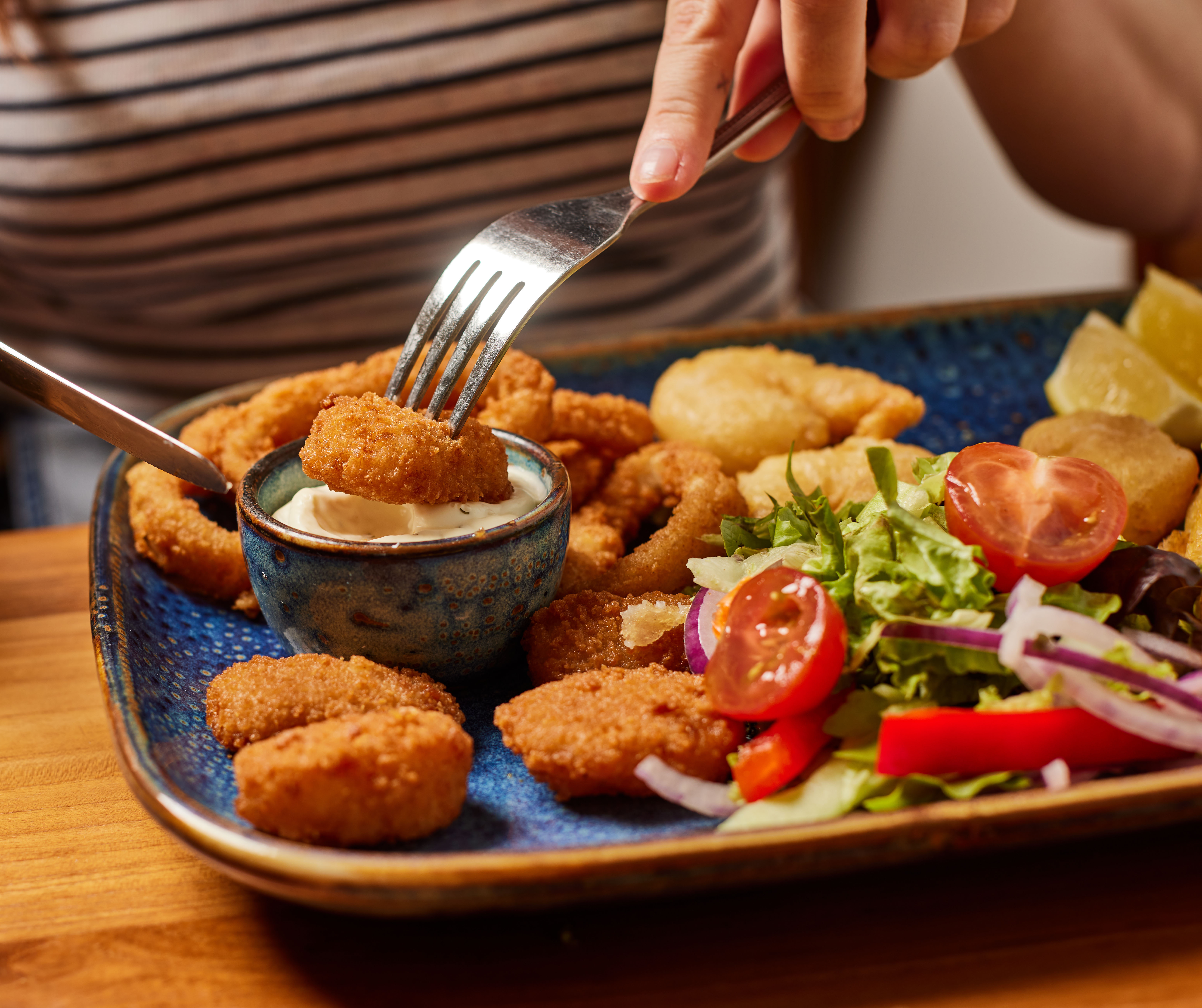 Bankers traditional fish & chip restaurant platter