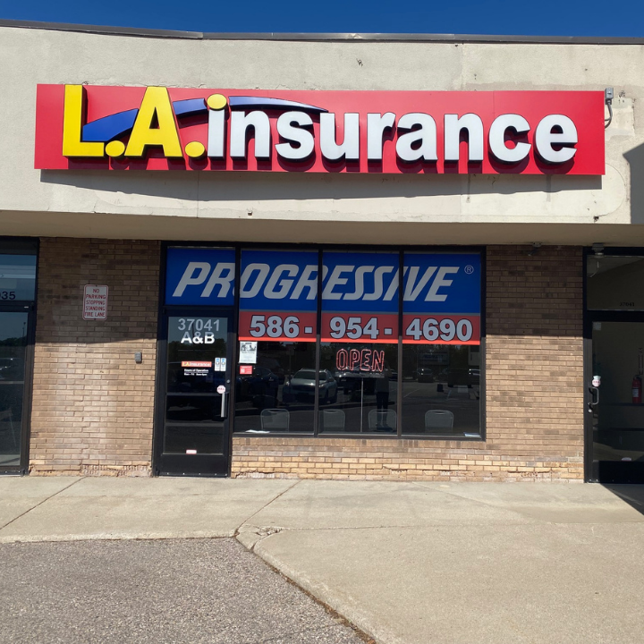 Exterior of the L.A. Insurance located at 37041 Gratiot Ave in MI