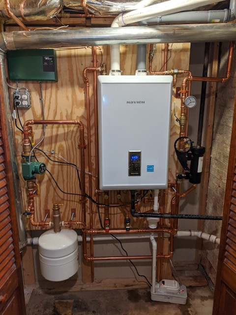 Navien NCB combi water heater and boiler.