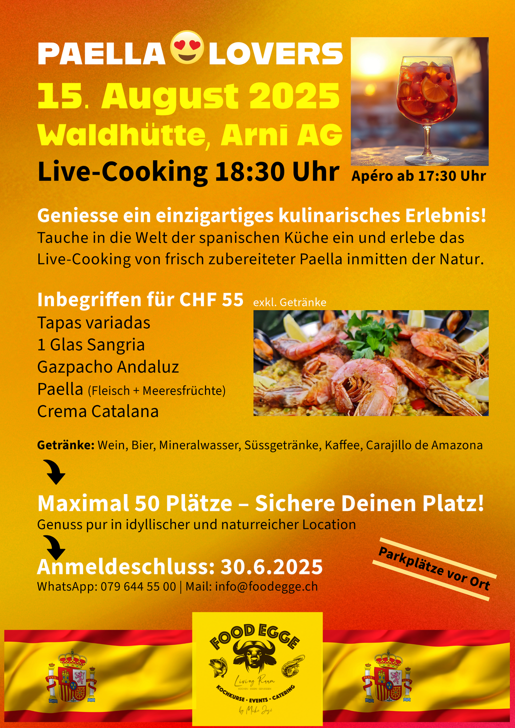 Waldrauschen & Paella-Genuss mit Live-Cooking