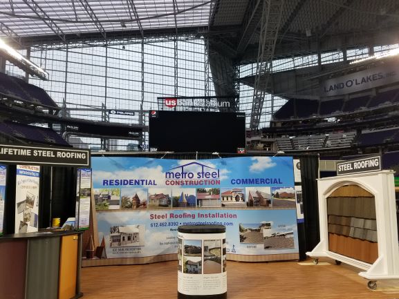Metro Steel Construction recently took part in the Minneapolis Home + Remodeling Show at U.S. Bank Stadium. More submissions for free estimates were found to keep business steady until spring for the metal roofing company.