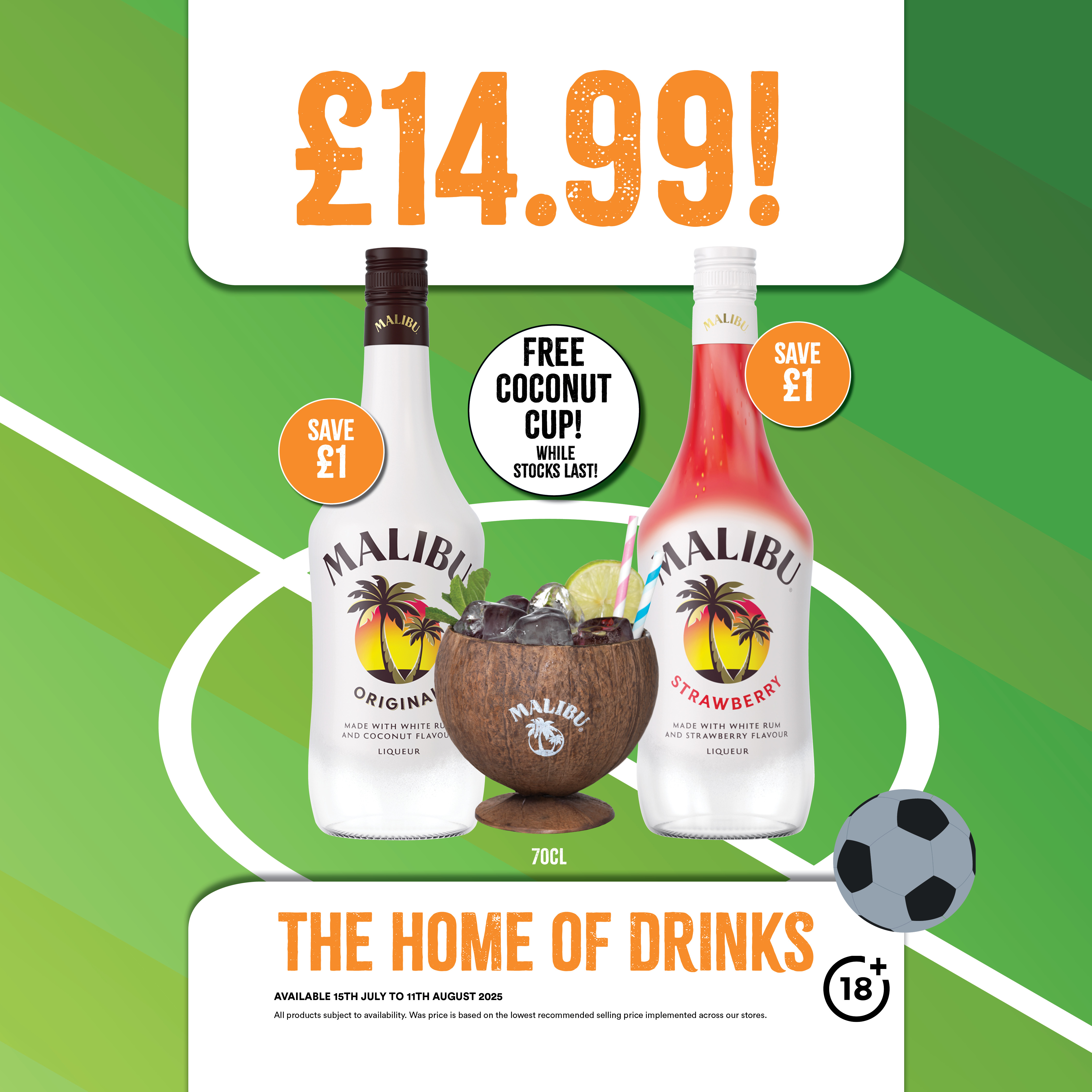 Malibu only £14.99