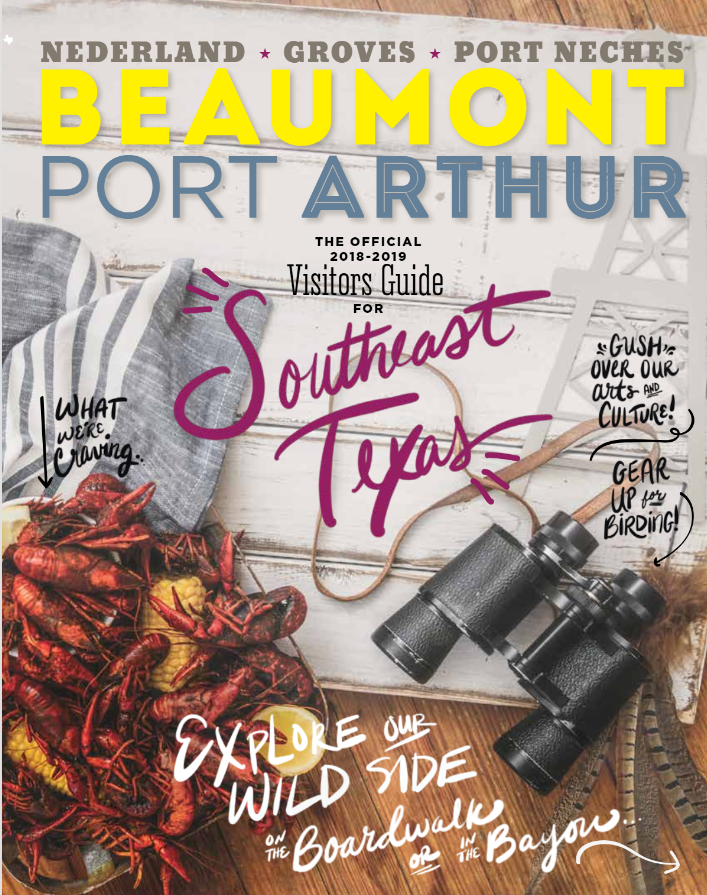 Port Arthur, Texas featured in the Southeast Texas Regional Visitor Guide, available at the Port Arthur Convention and Visitors Bureau.