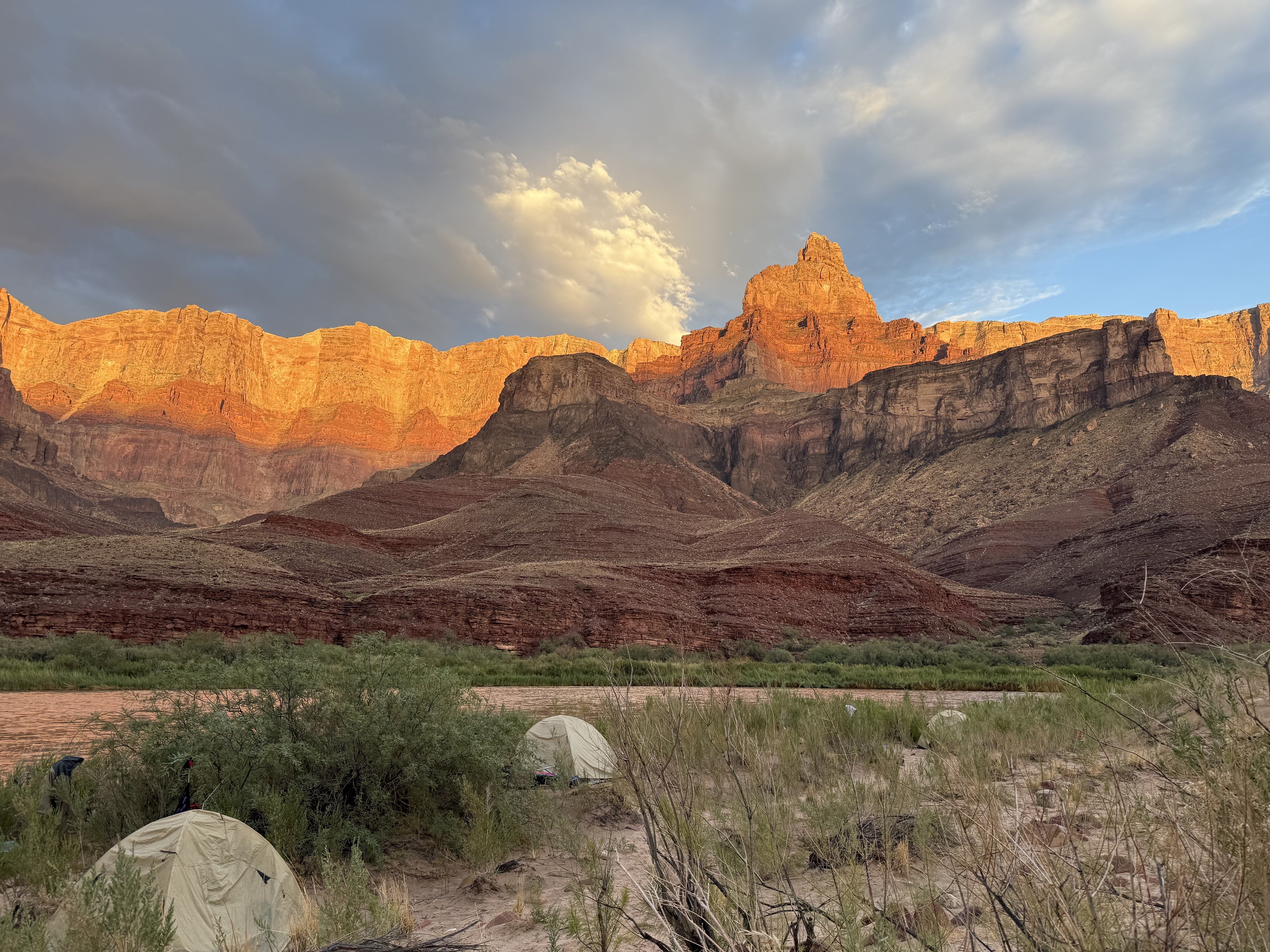 Grand Canyon River Rafting Sunset 
