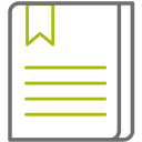 Bookmarked page icon.