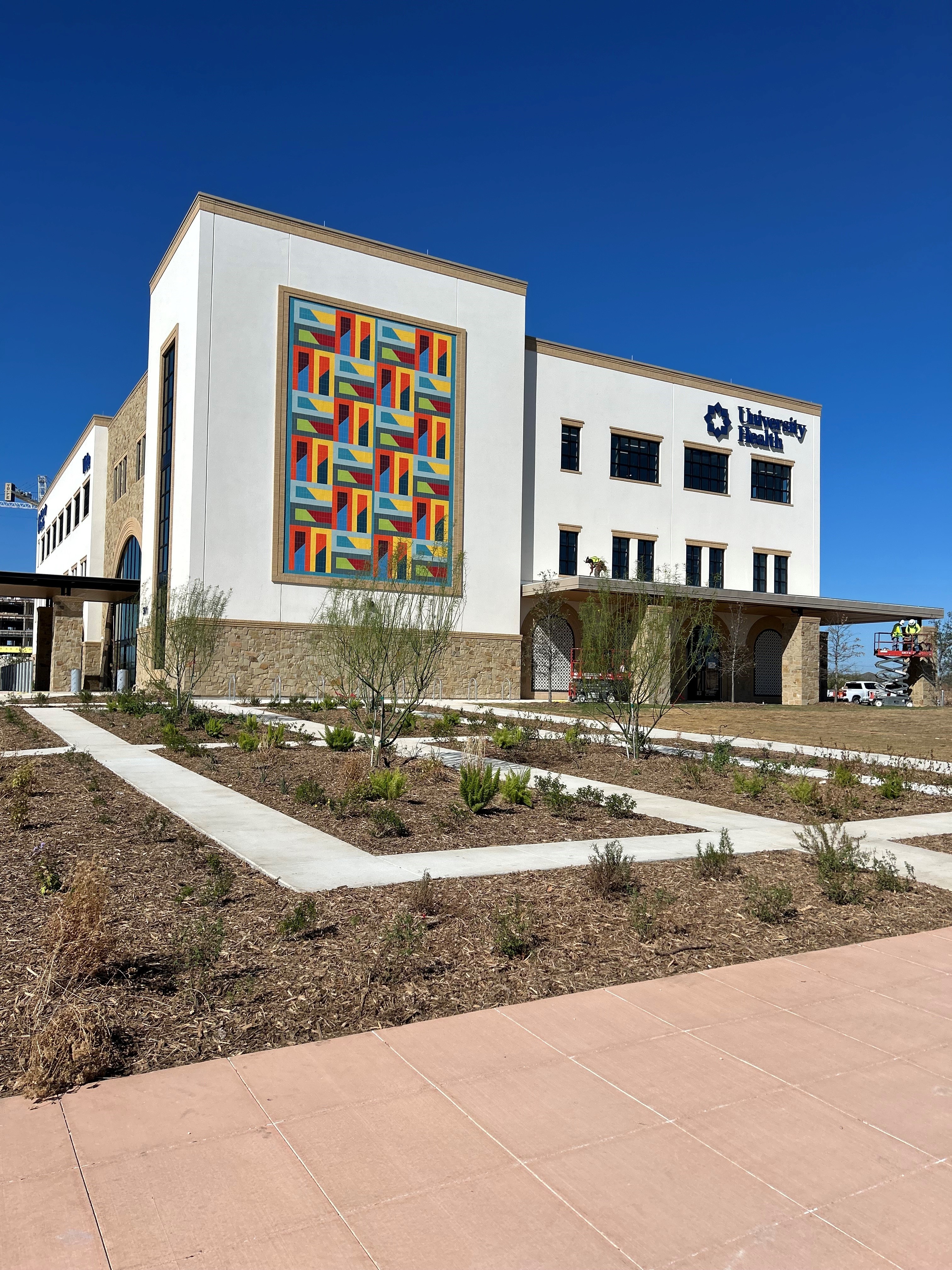 Courtyard Area View of Mural by Louis Vega Trevino 