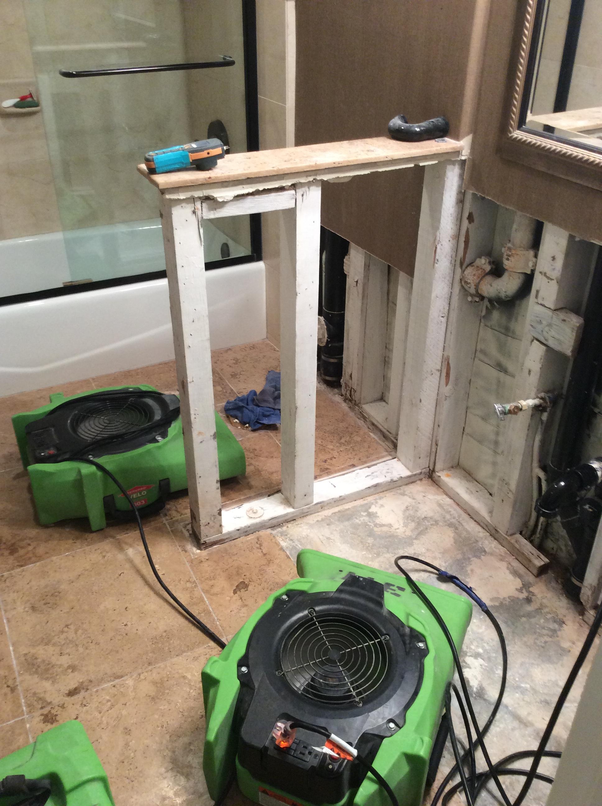 Got the SERVPRO equipment up and running during a residential restoration.