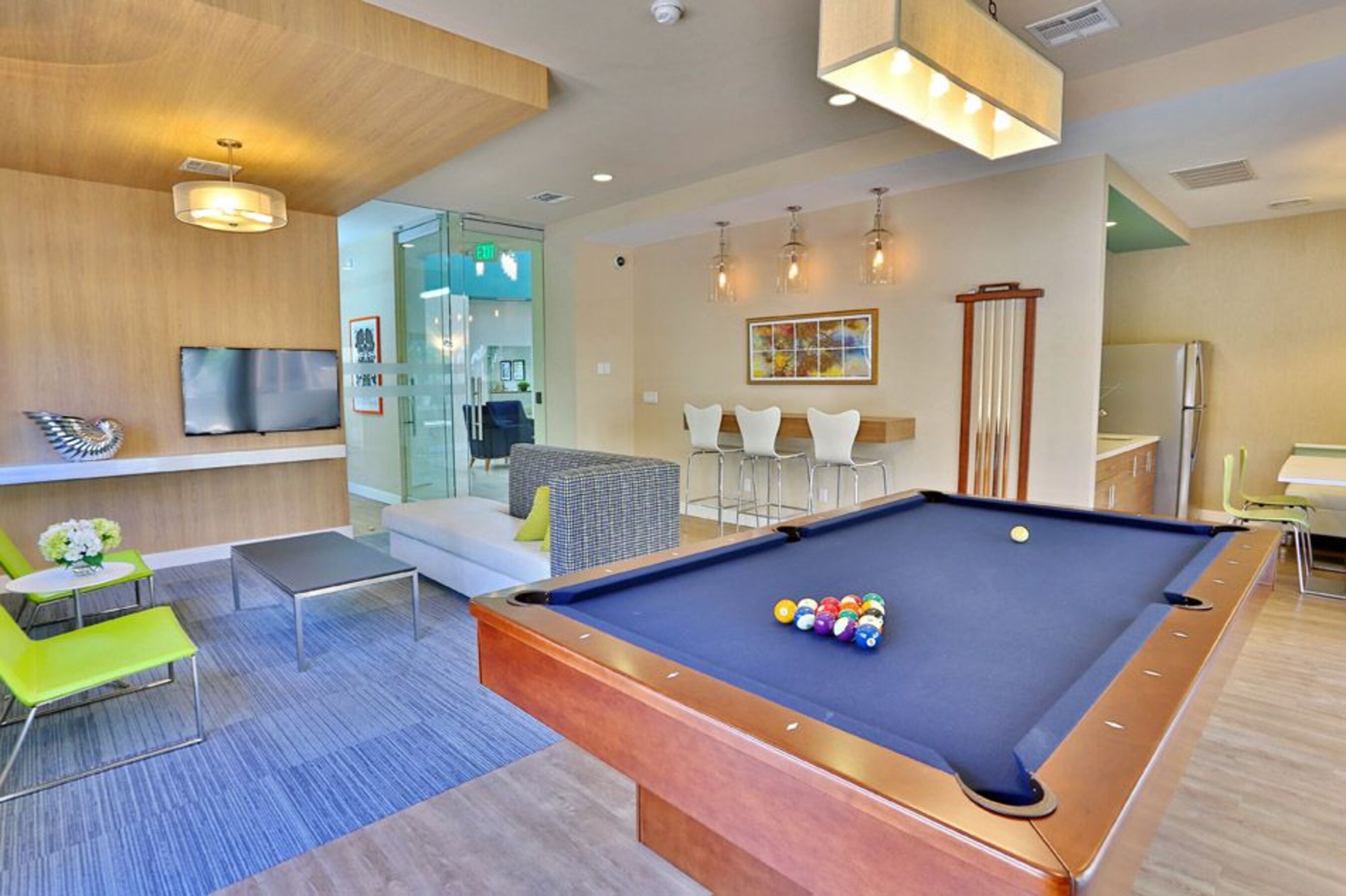 Clubhouse With Billiards Table