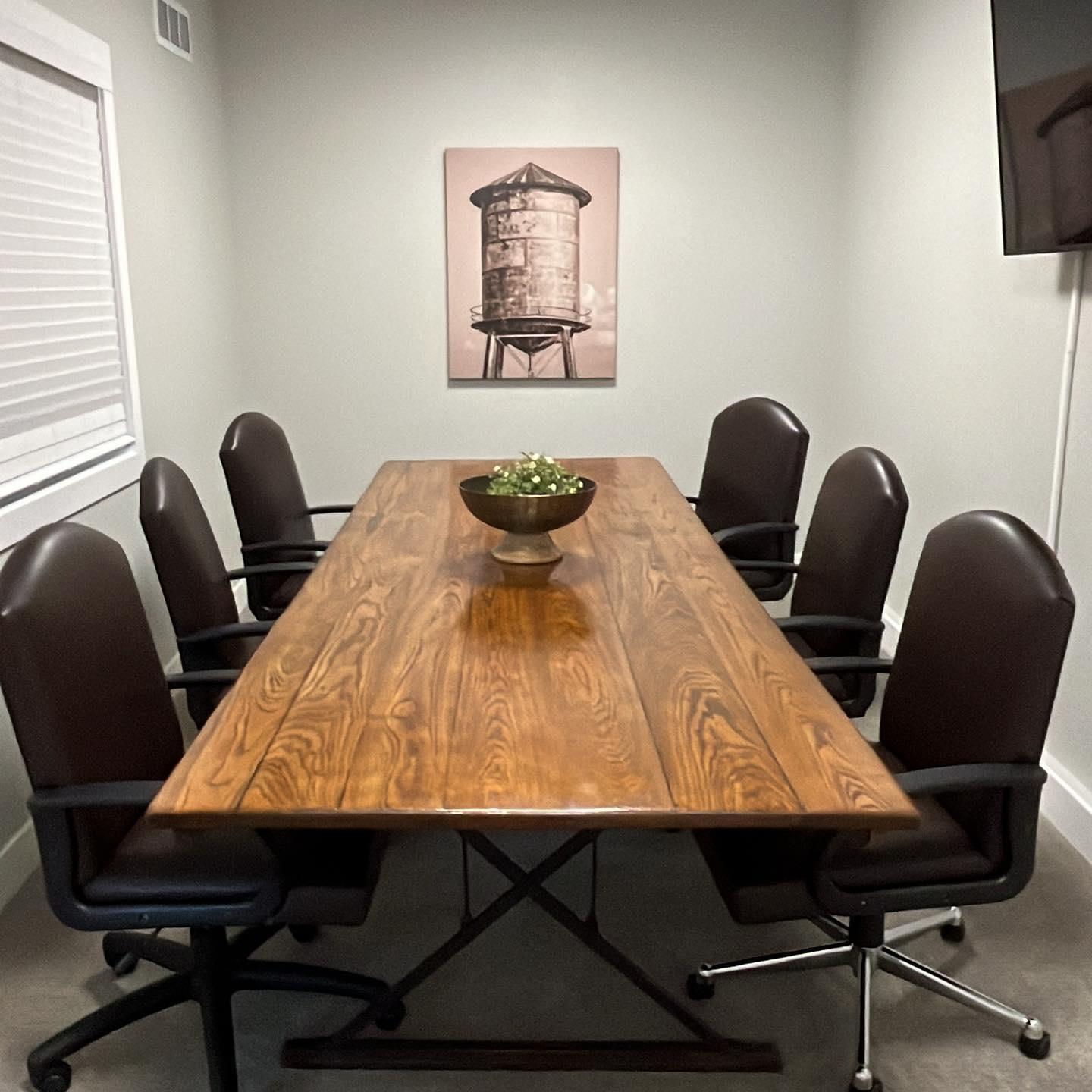 Couldn’t be happier with my refinished conference table by @tattered_creek