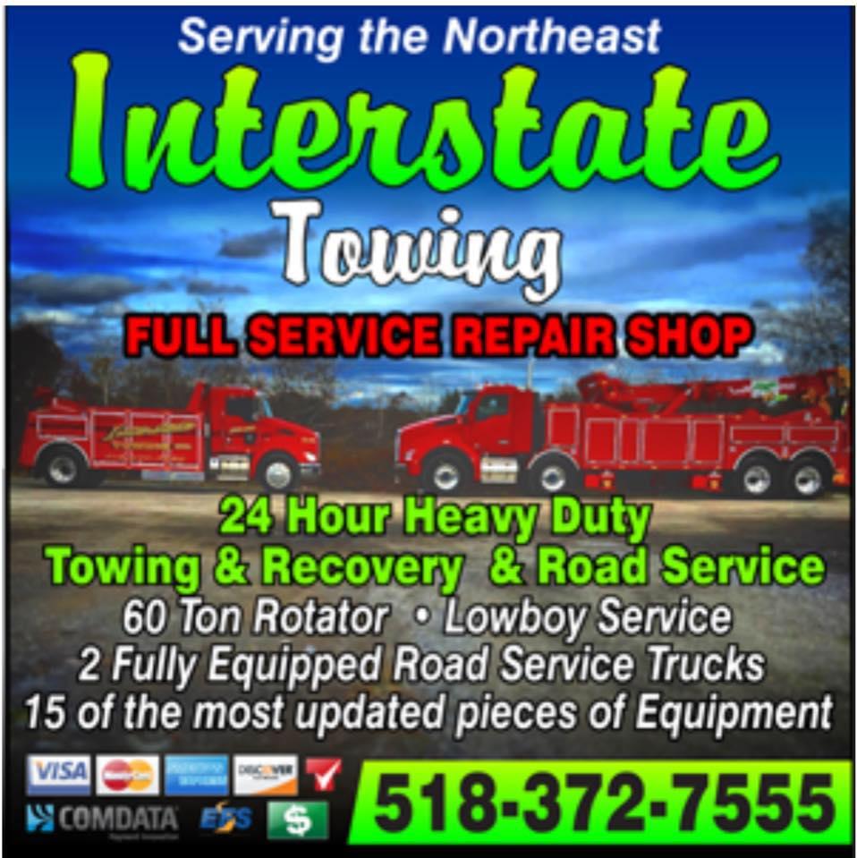 WELCOME TO INTERSTATE NORTHEAST, INC.
"A Step Above the Best"
Reliability isn’t always easy to find. Whether your car breaks down in the middle of the road or you need a vehicle moved safely and quickly, the last thing you want to worry about is whether your towing company will come through when you need it the most. The professionals at Interstate Northeast, Inc. take pride in providing the highest level of service. Our team of drivers takes pride in arriving on time to ensure your towing needs are met.
At Interstate Northeast, Inc., we understand getting a vehicle moved can often be a stressful situation. Whether you’re stuck on the road or there’s a vehicle illegally parked on the grounds of your business, our drivers are trained to make sure each situation is handled properly. Count on the towing service in Schenectady with a significant track record for success. Contact our team today at (518) 372-7555.

Our Services Include But Are Not Limited to: 
Heavy-Duty Towing | Heavy Hauling | Roadside Assistance | Heavy-Duty Accident Recovery | Heavy-Duty Roadside Assistance | Wide Loads Transportation | Commercial Vehicle Towing | Crane Service | Heavy-Duty Off-Road Recovery | Equipment Transportation |  Auto Transports | Wrecker Towing |  Flatbed Towing 

Interstate Northeast, Inc. | Schenectady, NY | 518-372-7555 | interstateny.com