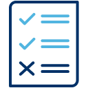 Partially completed checklist icon.