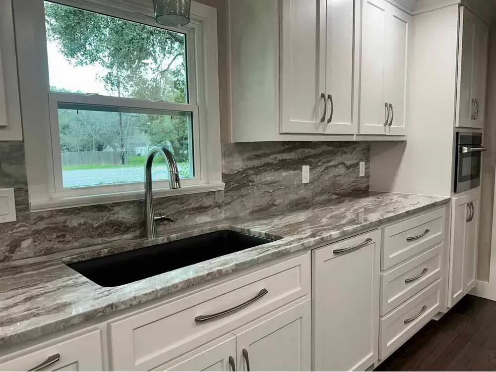 New vinyl window installation done by Restoration Window Co., the dedicated window replacement division of Byars Construction in Victoria, Texas.