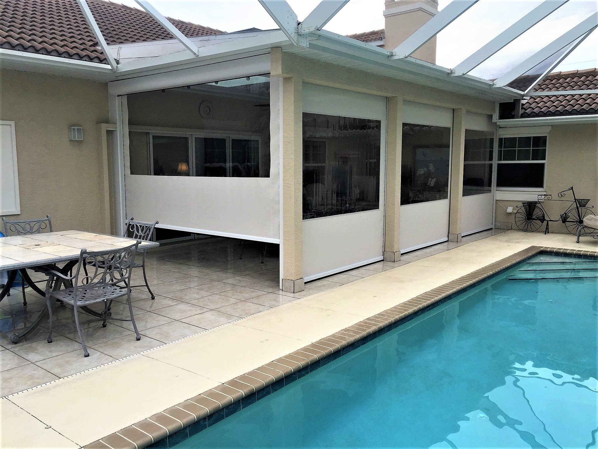 Residential Motorized Outdoor Screen in North Miami Beach, FL