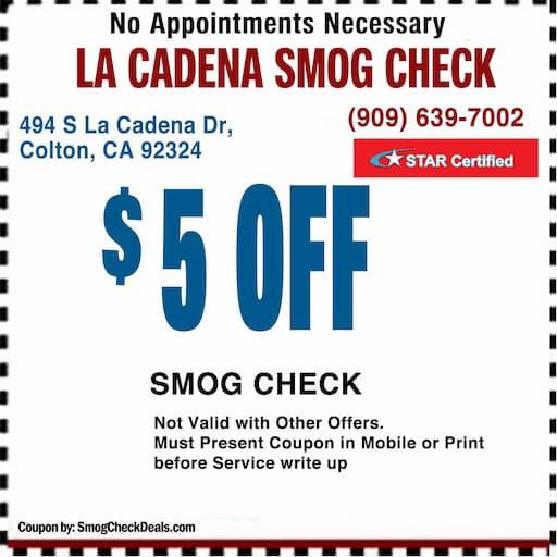 La cadena smog check and registration services Logo