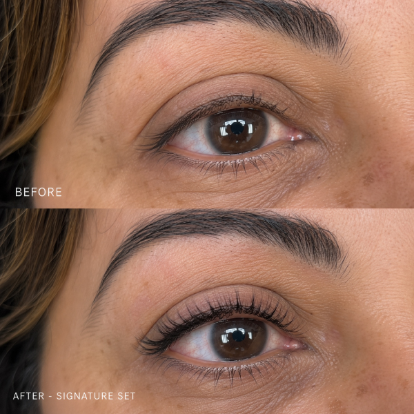 The Signature Set eyelash extensions at Avissa Salon in Ann Arbor create soft, full lashes with the  