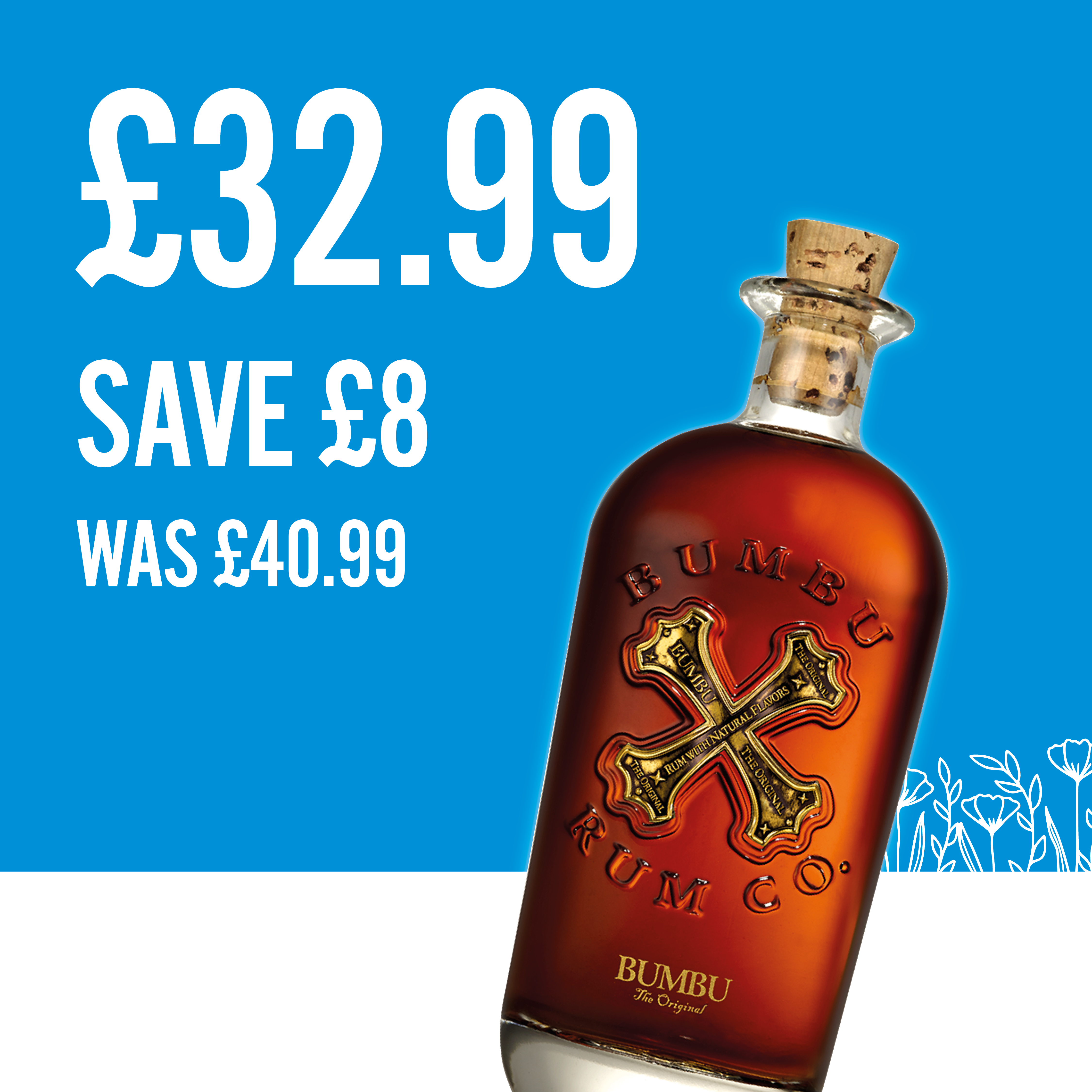 &pound;32.99 on bumbu rum