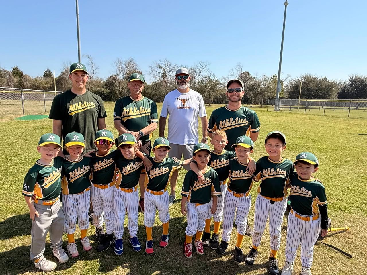 How about those As Way to go They won their season opener 20 to 10 Proud sponsor of Barbers Hill Little League
