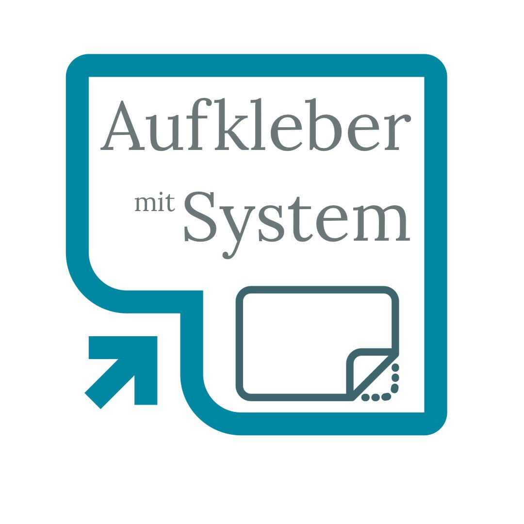 Logo Aufkleber mit System