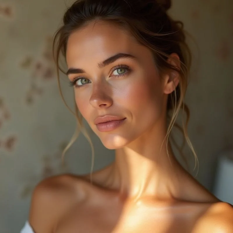 Natural, radiant portrait showcasing healthy-looking skin and subtle facial balance&mdash;ideal for medical aesthetics branding.