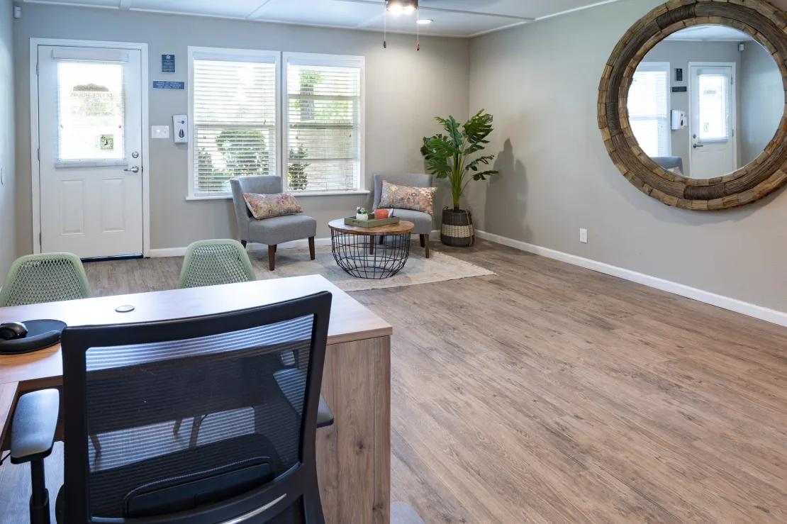 Living Area With Desk